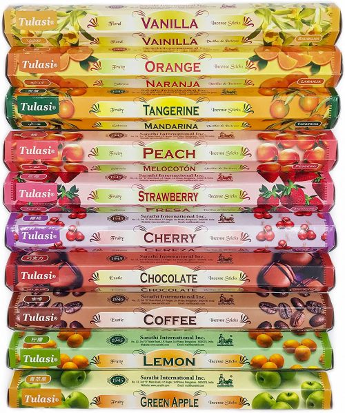 Pack 12 Cajas Surtido Incienso Natural Dulce y Frutal